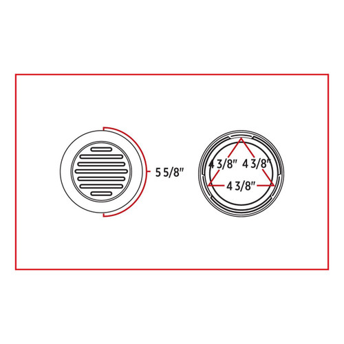 Trux Accessories 4" Dual Flatline Flange Mount Red/White LED (49 Diodes)
