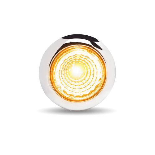 Mini Button Dual Revolution Amber/Blue LED with Reflector & Silicone Locking Ring (1 Diode)
