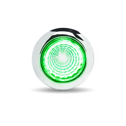 Mini Button Dual Revolution Amber/Green LED with Reflector & Silicone Locking Ring (1 Diode)