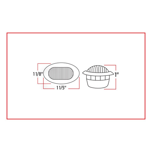 Mini Oval Button Dual Revolution Amber/Red LED