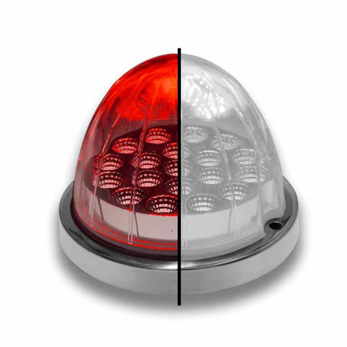 Trux Accessories TRUX Dual Revolution Red/White Watermelon LED with Reflector Cup & Lock Ring (19 Diodes) - TLED-WXRW