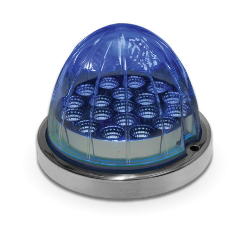 Trux Accessories TRUX Dual Revolution Red/Blue Clearance and Marker Watermelon LED with Reflector Cup & Lock Ring (19 Diodes) - TLED-WXRB