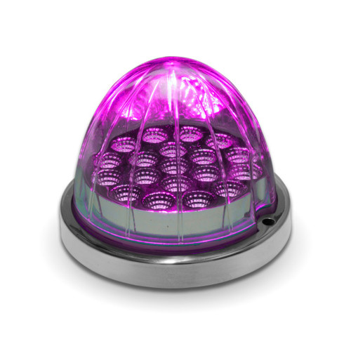 Trux Accessories Dual Revolution Red/Purple Watermelon LED with Reflector Cup & Lock Ring (19 Diodes)