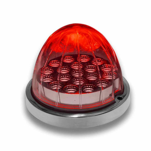 Dual Revolution Red/Green Watermelon LED with Reflector Cup & Lock Ring (19 Diodes)