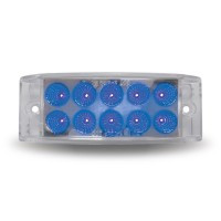 Trux Accessories 2" X 6" Dual Revolution Trailer LED - Amber/Blue (10 Diodes)