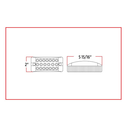 Trux Accessories 2" X 6" Dual Revolution Trailer LED - Red/Blue (10 Diodes)
