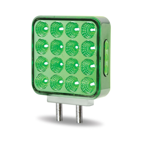 Trux Accessories Dual Revolution Double Face Double Post Square LED (Amber/Red/Green) - (44 Diodes)