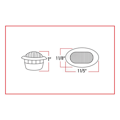 Trux Accessories Mini Oval Button Clear Amber LED - 3 Wire