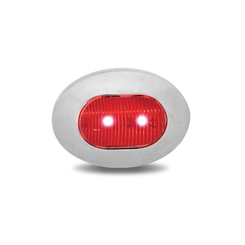 Trux Accessories Mini Oval Button Red LED - 3 Wire