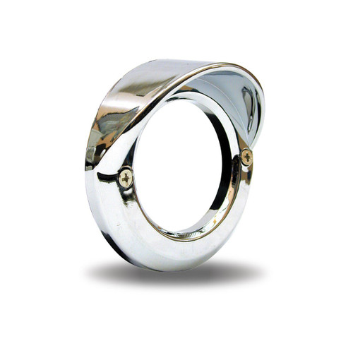 Trux Accessories Bezel - 2" Chrome Plastic - Visor