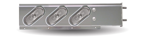 Trux Accessories Mud Flap Hanger with Rounded Top & 6 Oblong LEDs & Bezels