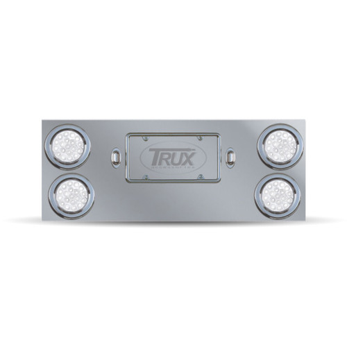 Trux Accessories Rear Center Panel with 4 x 4" (Red & Back-Up) & 2 License Light LEDs