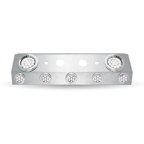 Trux Accessories Universal Trailer Service Box with 2 x 4" & 5 x 2" Dual Revolution LEDs & Bezels (Red/White) with Open Back