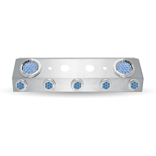 Trux Accessories Universal Trailer Service Box with 2 x 4" & 5 x 2" Dual Revolution LEDs & Bezels (Red/Blue) with Open Back