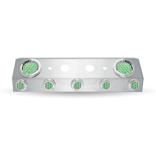 Trux Accessories Universal Trailer Service Box with 2 x 4" & 5 x 2" Dual Revolution LEDs & Bezels (Red/Green) with Open Back