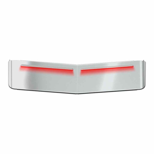 Trux Accessories Kenworth 13" Post-Mount Sunvisor with Louvered Spaces for Curved Glass (1987+)