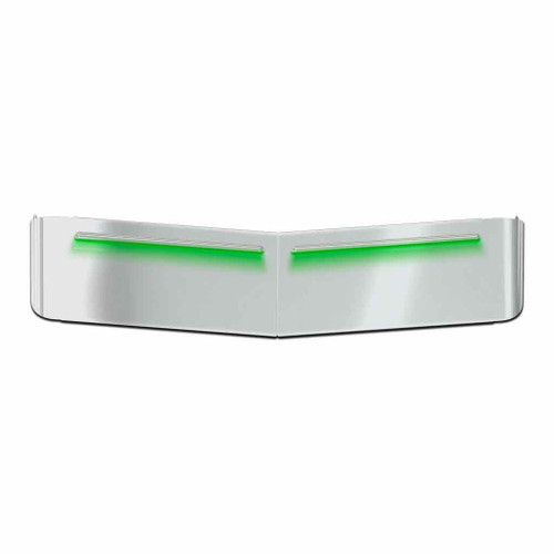 Trux Accessories Kenworth 13" Post-Mount Sunvisor with Louvered Spaces for Curved Glass (1987+)