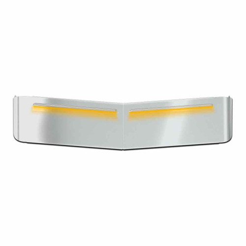 Trux Accessories Kenworth 13" Post-Mount Sunvisor with Louvered Spaces for Curved Glass (1987+)