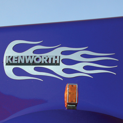 Trux Accessories Kenworth Hood Emblem Accent - Flame