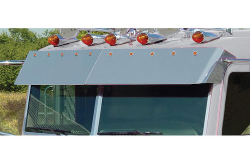 Roadworks Sunvisor with 10 3/4" Amber Lights
