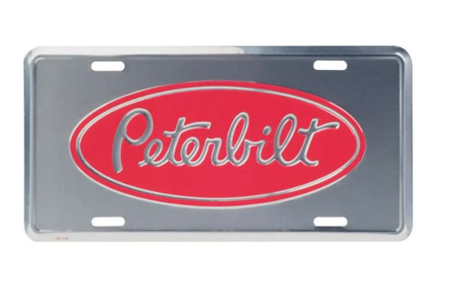 Peterbilt License Plate - Silver