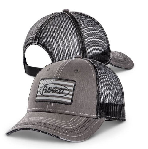 Paccar Peterbilt Logo American Flag Mesh Hat