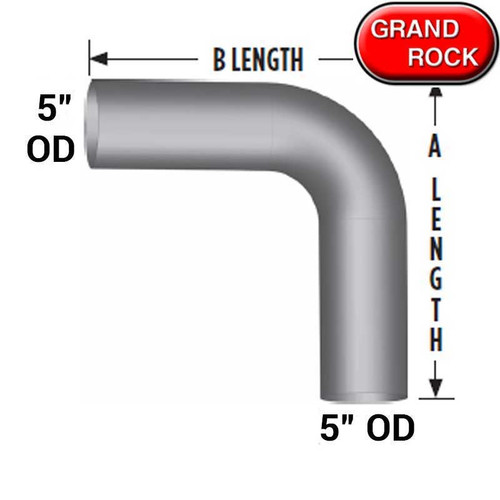Grand Rock Elbow- 5" - 90* - 18"x18" OD/OD