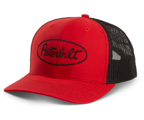 Red/Black Peterbilt Hat - Big Logo