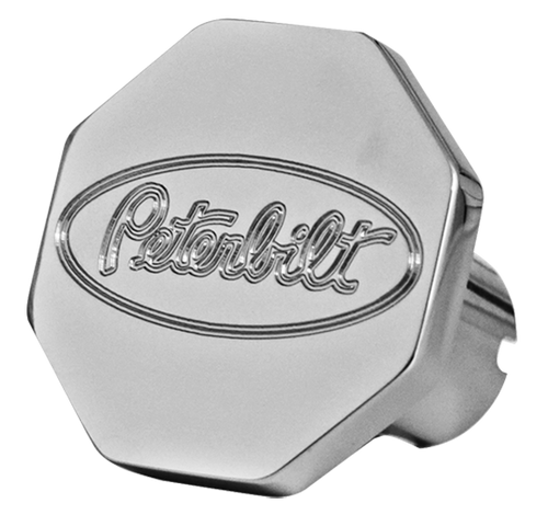 Custom Knobs Peterbilt Logo Octagon Knob - Chrome
