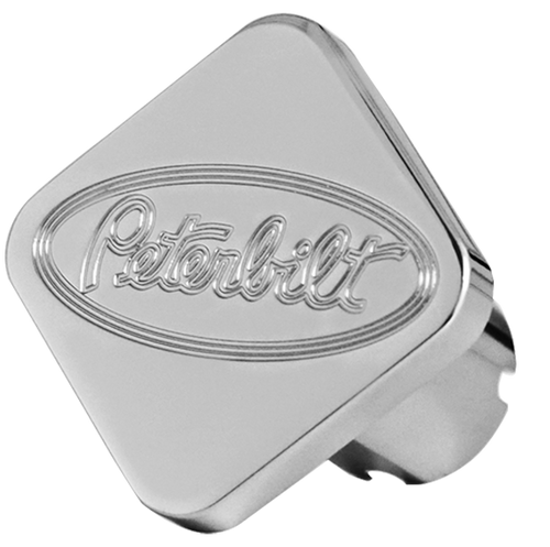 Custom Knobs Peterbilt Logo Square Knob - Chrome