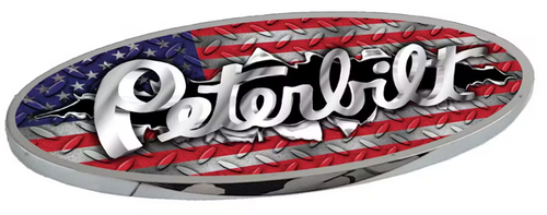 Custom Knobs Peterbilt USA Oval Emblem