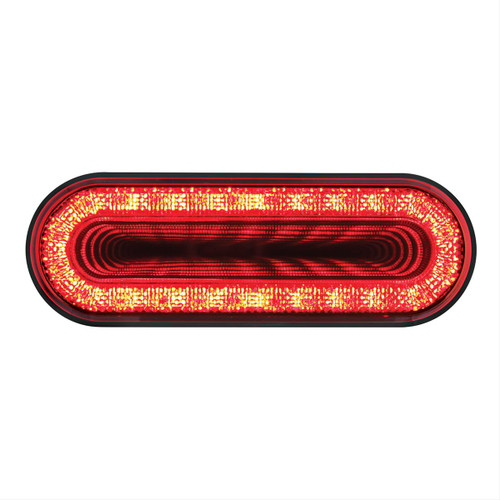 United Pacific 6" Oval Mirage Stop/Turn/Tail Light (Red/Clear)