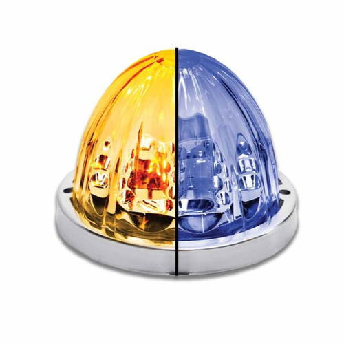 Trux Accessories TRUX Star Burst Series Clearance and Marker Watermelon Light - Amber/Blue Dual Revolution - 19 Diodes - TLED-WTAB