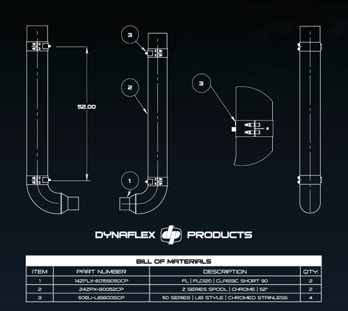 Dynaflex Freightliner Classic Exhaust Kit