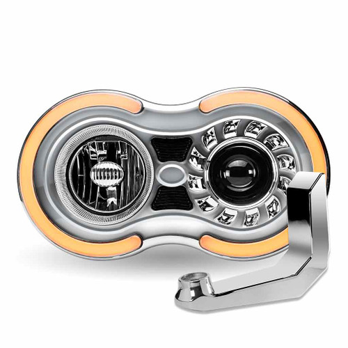 Trux Accessories Retro Series LED Projector Headlight Assembly with "J" Bracket  (Driver Side)