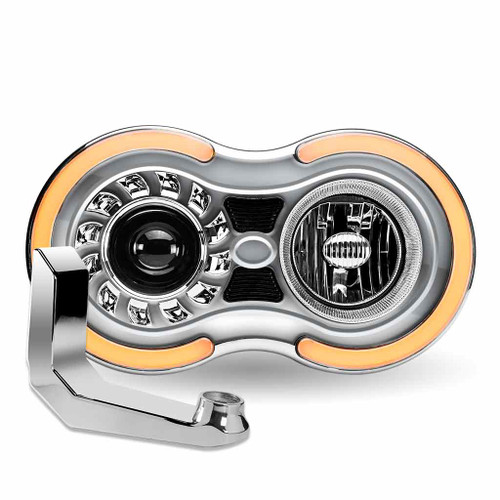 Trux Accessories Retro Series LED Projector Headlight Assembly with "J" Bracket  (Passenger Side)