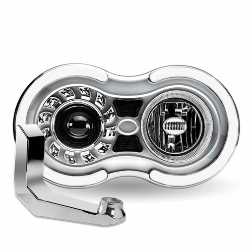 Trux Accessories Retro Series LED Projector Headlight Assembly with "J" Bracket  (Passenger Side)
