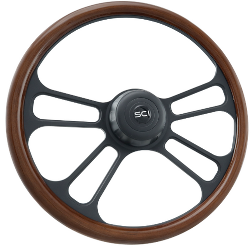 Steering Creations Phoenix Wood Rim Steering Wheel - 18"