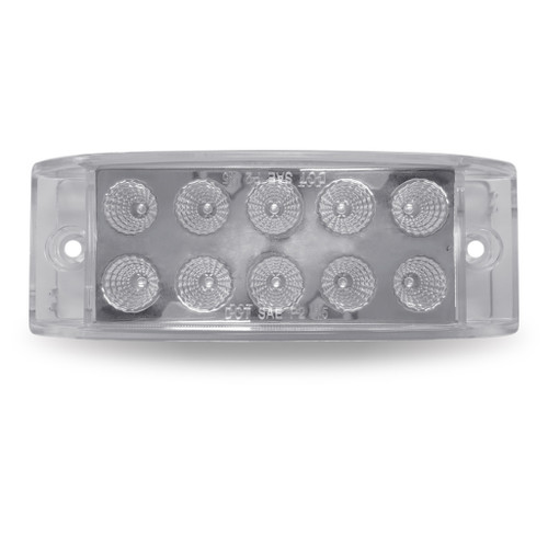 Trux Accessories 2" x 6" Red Marker Rectangular LED Light - (10 Diodes)