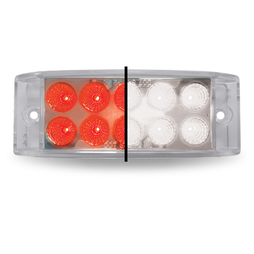 Trux Accessories 2" x 6" Red Marker Rectangular LED Light - (10 Diodes)