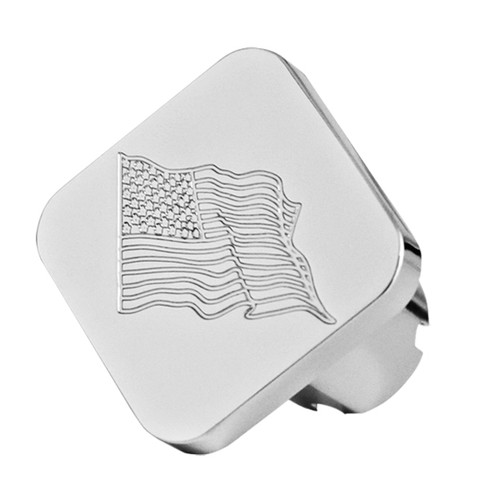 Chrome Square Shaped Air Brake Knob - American Flag