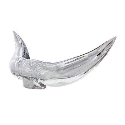 United Pacific Bull Horn Hood Ornament - Chrome