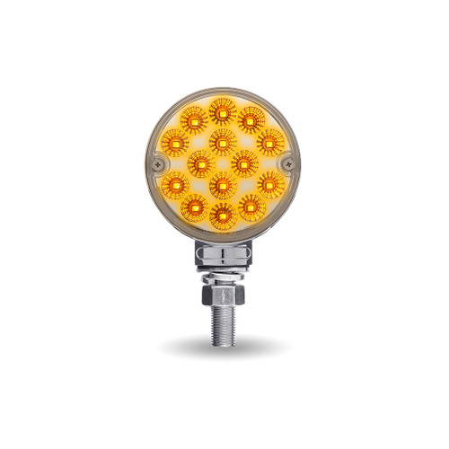 Trux Accessories TRUX Clear Amber/Red Turn & Marker Double Face Round Light - 3" Mini (28 Diodes) - TLED-DL3XC