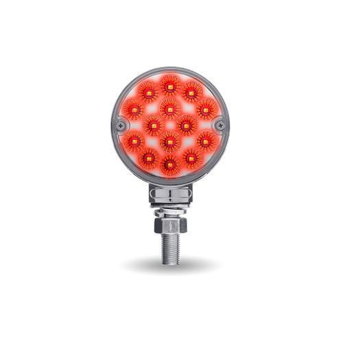 TRUX Clear Amber/Red Turn & Marker Double Face Round Light - 3" Mini (28 Diodes) - TLED-DL3XC TRUX Clear Amber/Red Turn & Marker Double Face Round Light - 3" Mini (28 Diodes) - TLED-DL3XC