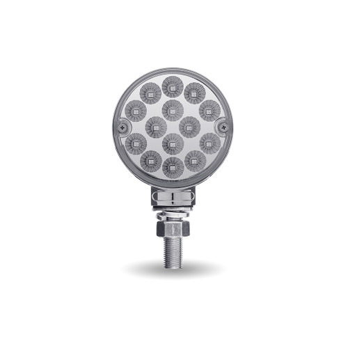 Trux Accessories TRUX Clear Amber/Red Turn & Marker Double Face Round Light - 3" Mini (28 Diodes) - TLED-DL3XC
