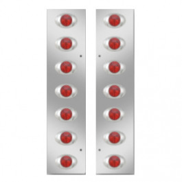 Phoenix Design Peterbilt 379X Rear Air Cleaner Panels - Red Lens