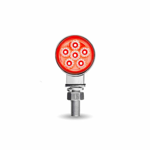 Trux Accessories TRUX Mini Round Double Face Amber/Red to Blue Marker Light (12 Diodes) - TLED-DL1XB