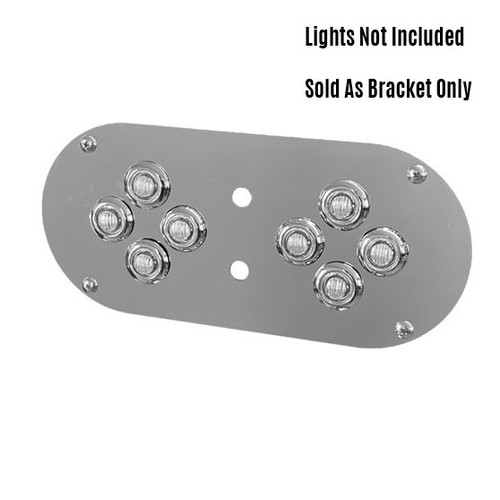 Stainless Steel Above Door Dome Panel with 8 3/4" Light Holes and 2 Switch Holes Stainless Steel Above Door Dome Panel with 8 3/4" Light Holes and 2 Switch Holes
