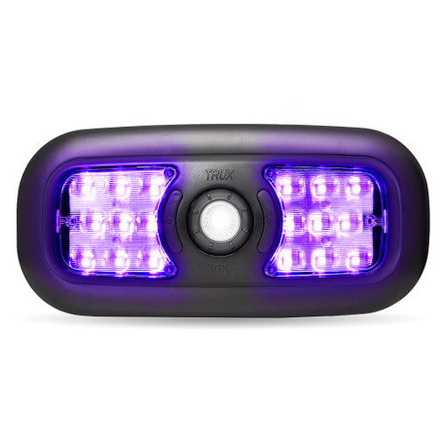 Trux Accessories LED Interior Projector 7-Color Dome and Map Light for Peterbilt - Black