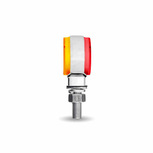 Trux Accessories TRUX 1.8" Amber/Red Mini Double Face Round Marker Light with Reflector LEDs - (12 Diodes) - TLED-DL1X
